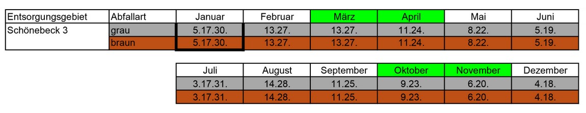 Meldung vom 29.01.2026 - hier die korrigierten und richtigen Termine